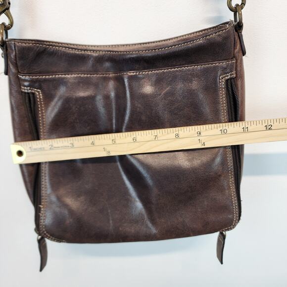 Gun Tote N Mamas Distressed Brown Leather Crossbody Purse RFID Concealed Carry - Picture 13 of 13